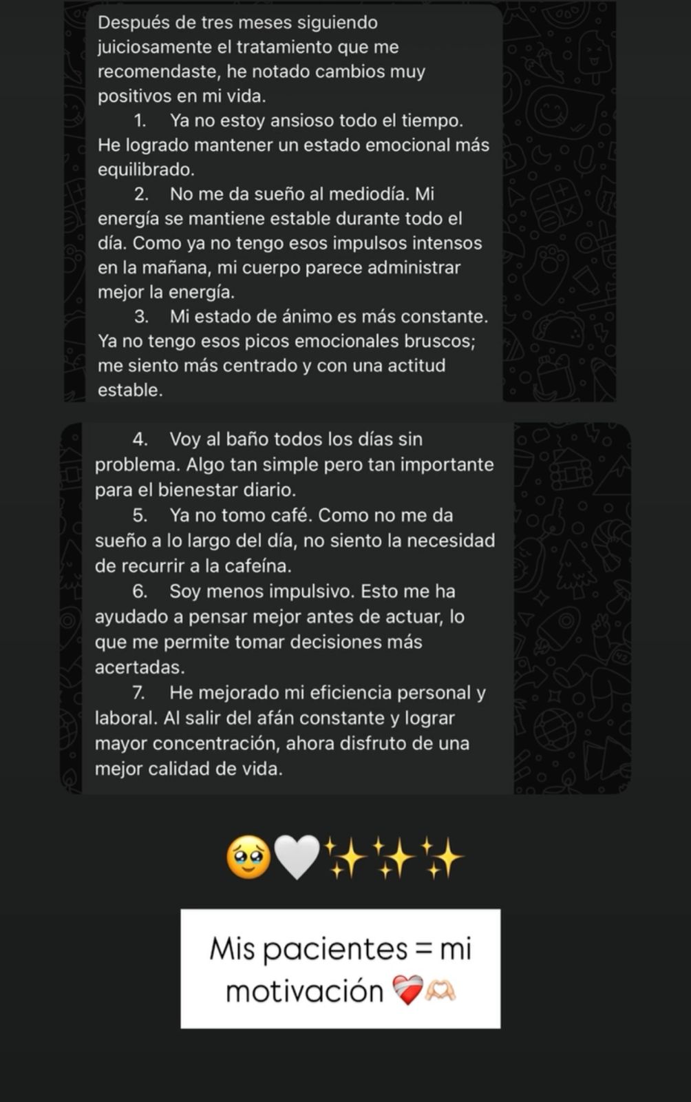 Testimonio de paciente